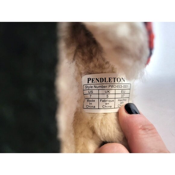 Pendleton Nehalem Genuine Shearling Lined Slippers Aztec Moccasin - Picture 12 of 13